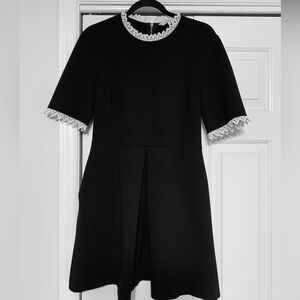 Ted Baker Blussum Broderie A line Pleated Mini Dress 3 - US 8 SMALL FLAW